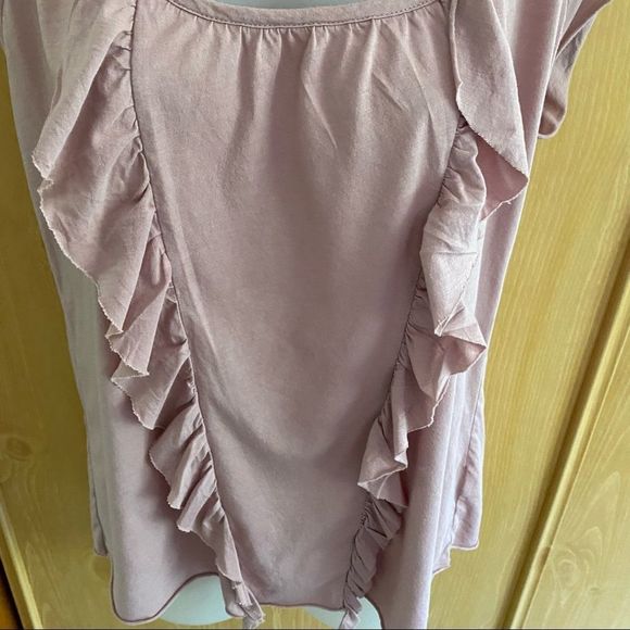 UO Kimchi Blue • Dusty Rose Frill Front Tee - Picture 5 of 15